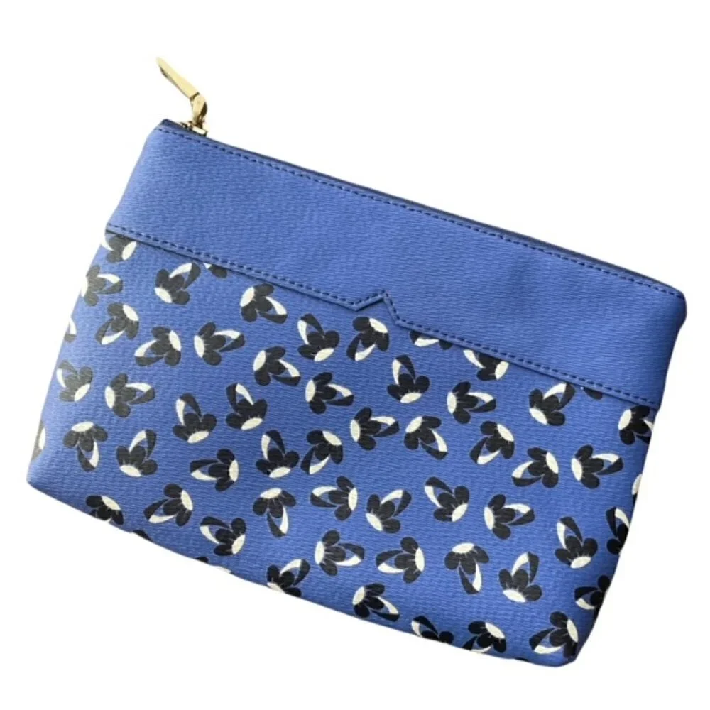 J. CREW Leather Zippered Cosmetic Bag